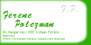 ferenc polczman business card